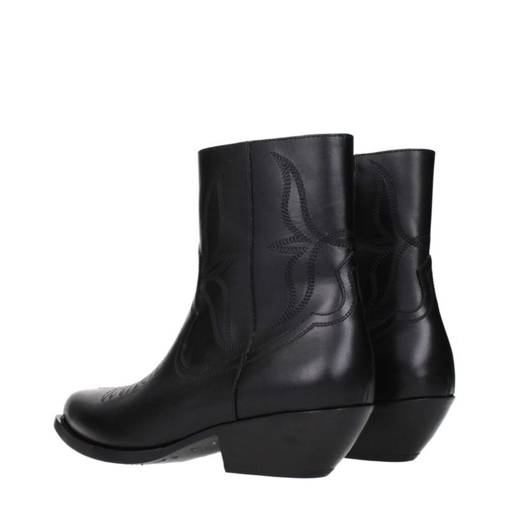 Celine Black Leather Ankle Women's Boots - Picture 4 of 5